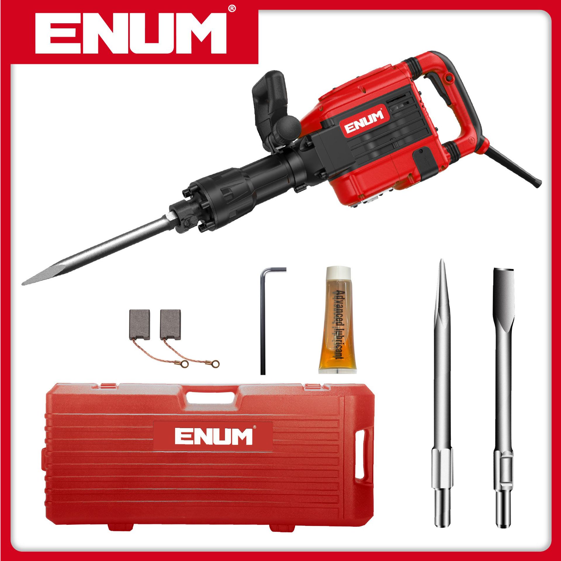 Czerwona elektryczna młot udar – Power Tools In Construction recenzja i cena